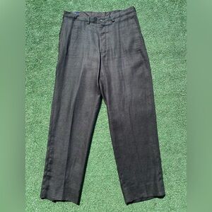 VTG 90s Polo Ralph Lauren 100% Linen Black Buttonfly Pants Mens 34 USA Made